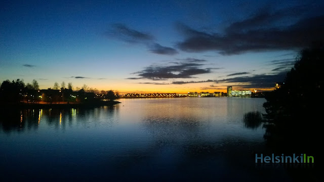 sunset over Keilaniemi