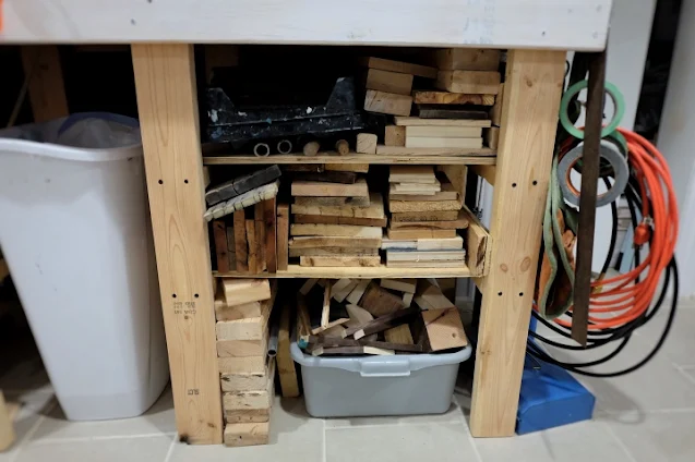 organized wood scrap storage