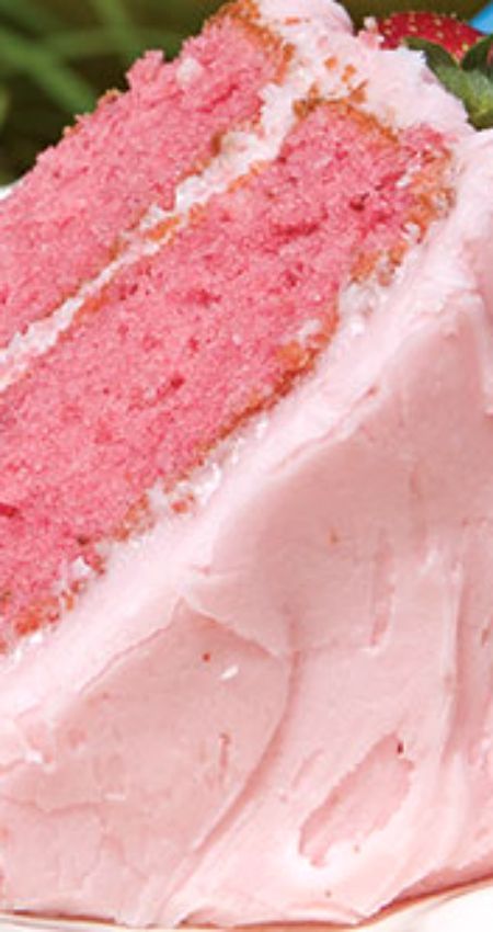 Strawberry Cake with Strawberry Cream Cheese Frosting Recipe