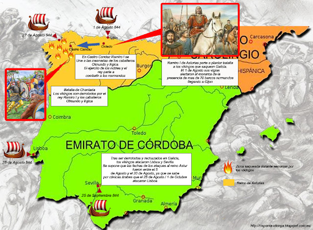 Hispania de los Vikingos Campañas vikingas del año 844 en Hispania