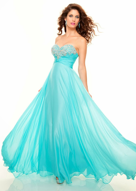 DressyBridal: 2014 Prom Color Trend:Stunning Aqua Blue