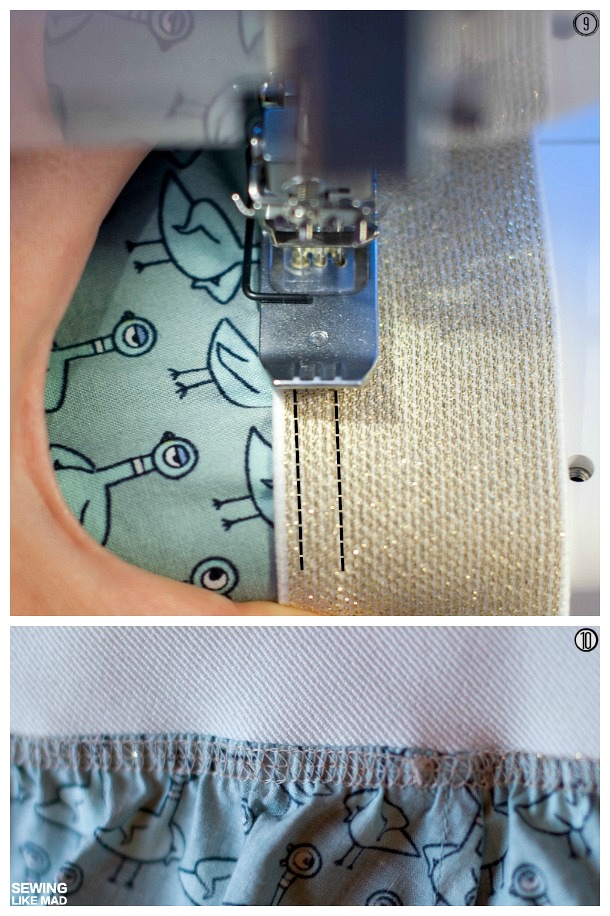 Sewing Like Mad Skirt with Exposed Elastic Waist Tutorial.