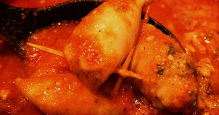Stuffed Squid (Calamari) In Tomato Sauce | What's Cookin' Italian Style