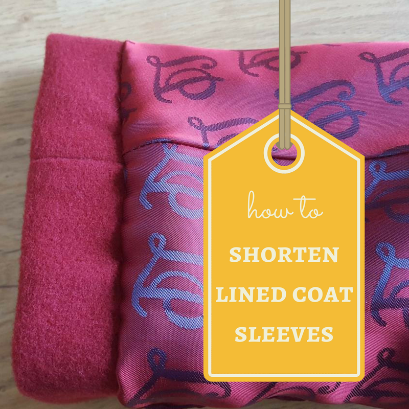 How to shorten lined coat sleeves