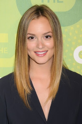 Leighton Meester long straight hairstyles