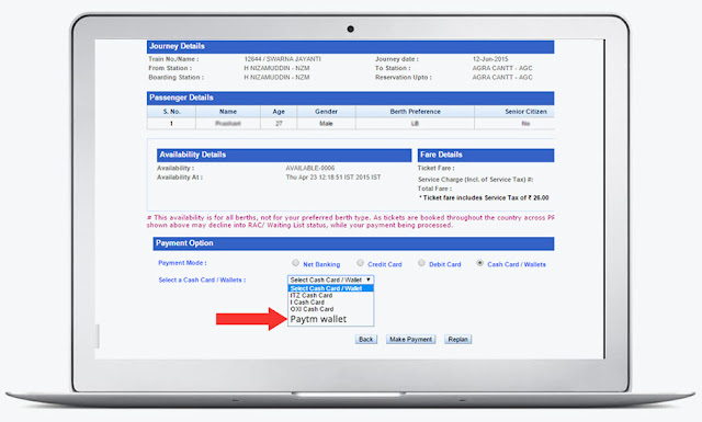 Pay with Paytm on IRCTC 