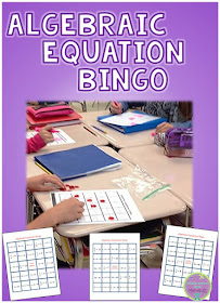 Middle School Math Moments (and more!): Playing Algebraic Equations Bingo