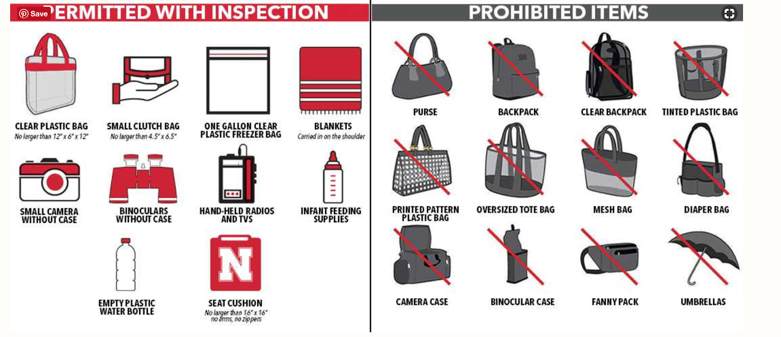 Dr. Cerny's BR Hype State Basketball Clear Bag Policy