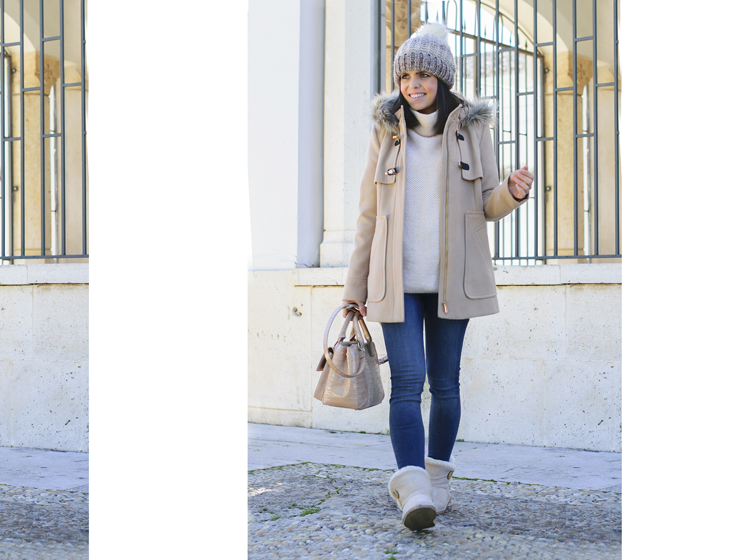 Look de Ponteunostacones con trenca beige y comfy boots