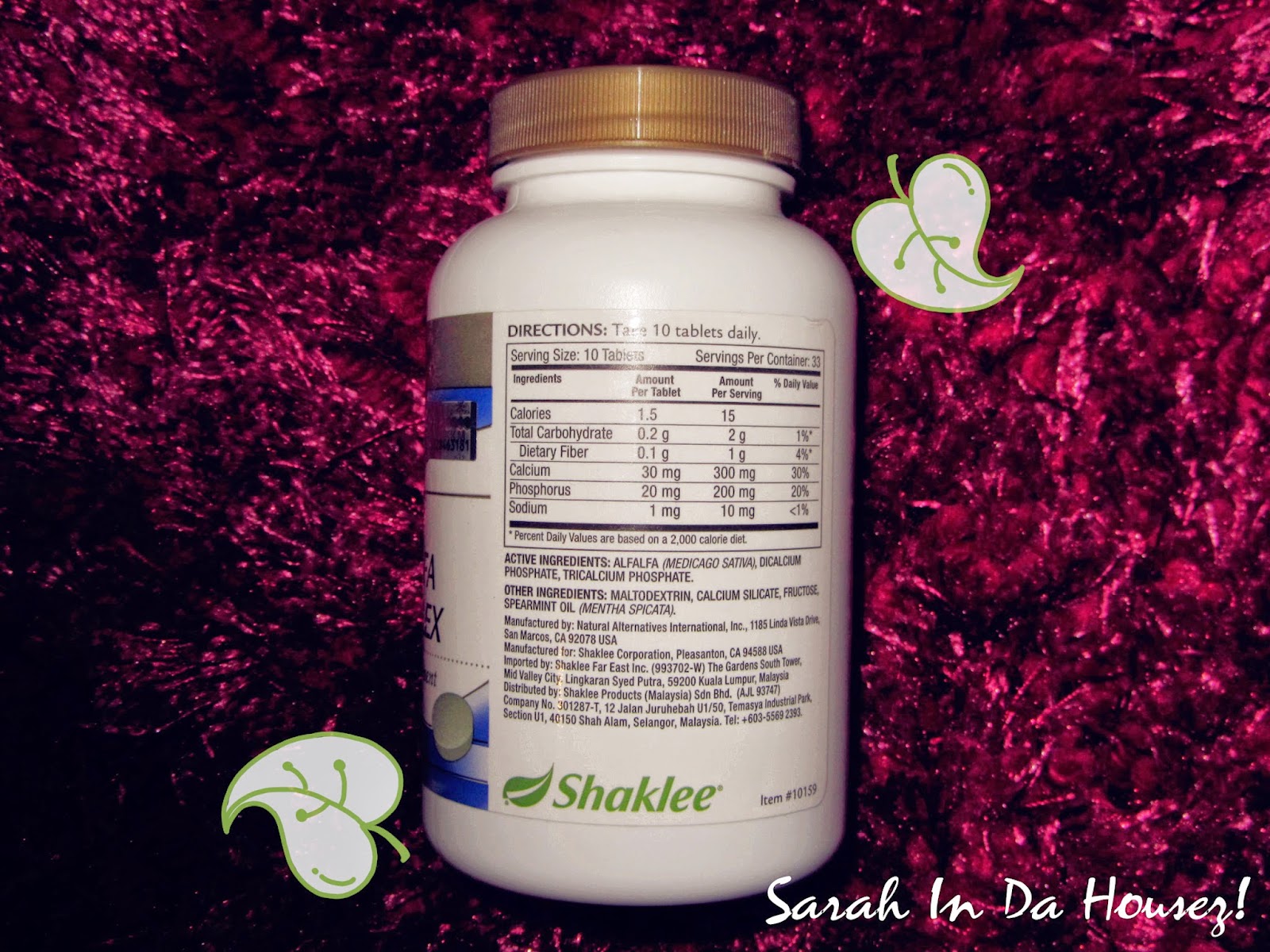Sarah In Da Housez! Shaklee Alfalfa