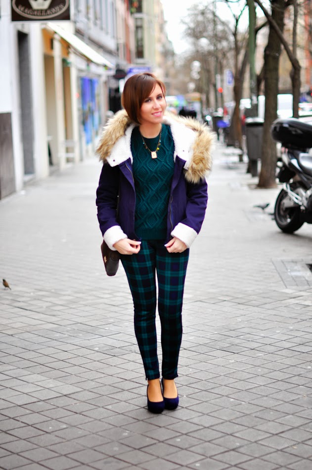 Pantalon verde cuadros Outlet