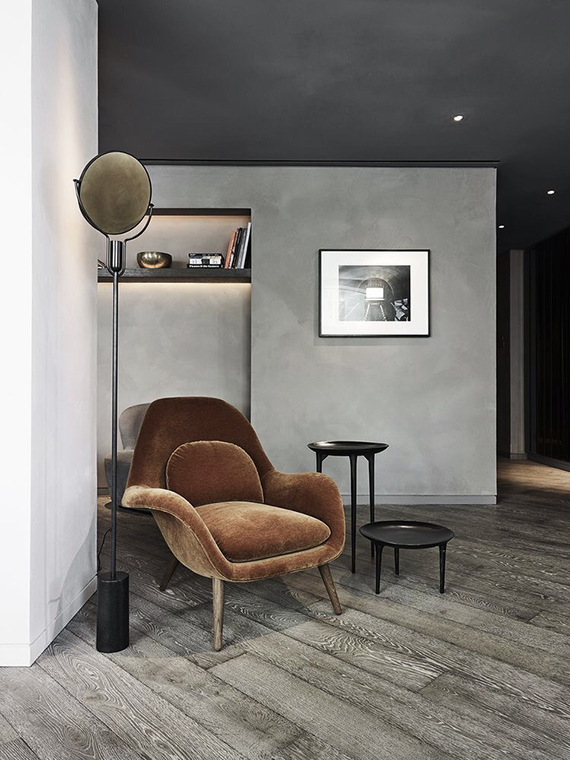 Swoon chair by Space Copenhagen for Fredericia Furniture in 11 Howard Hotel in Soho