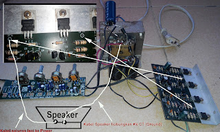 Instalasi penyambungan bagian amplifier