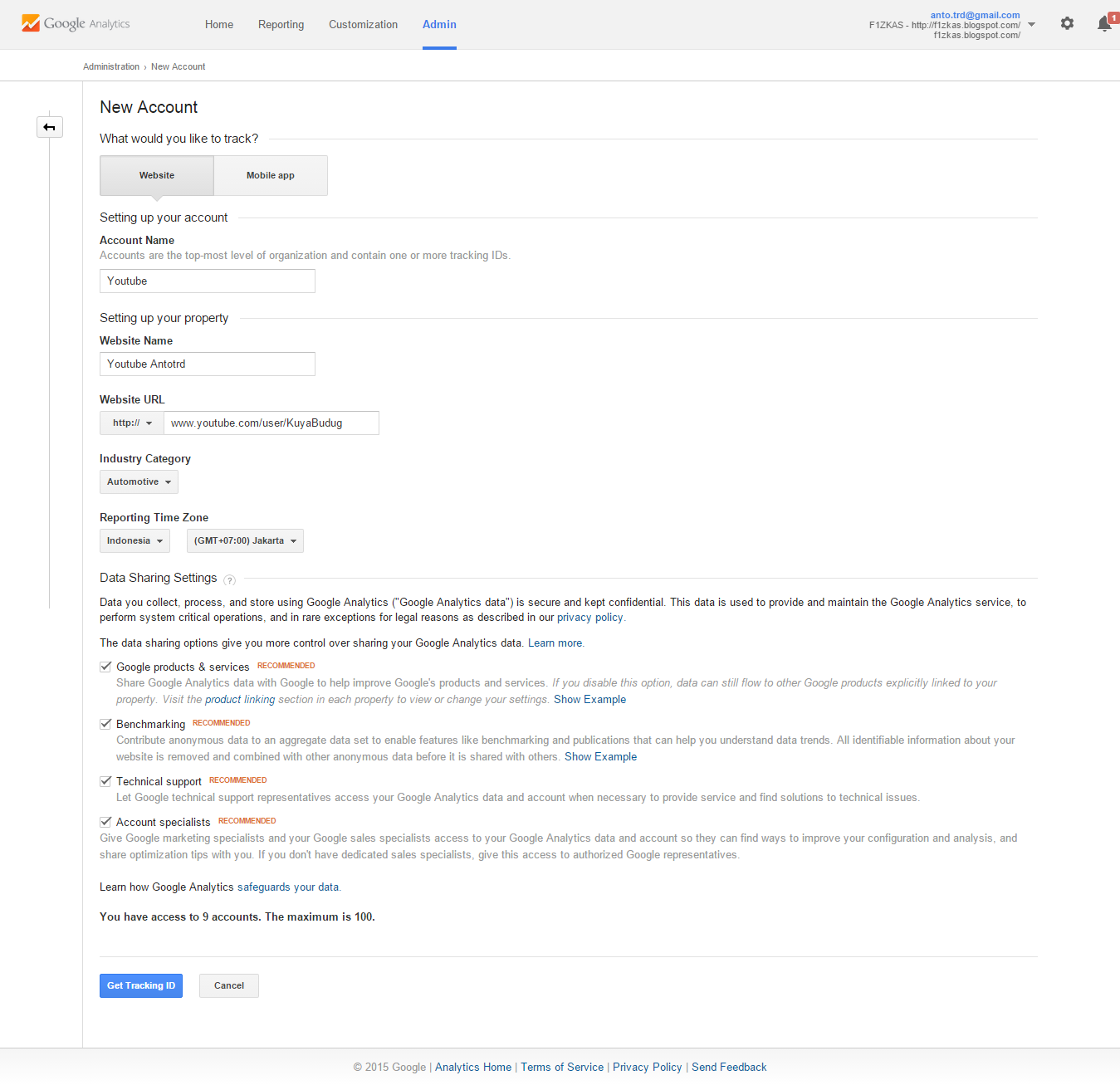 Mendaftarkan Youtube Di Google Analytics Dayeuhluhur Blog