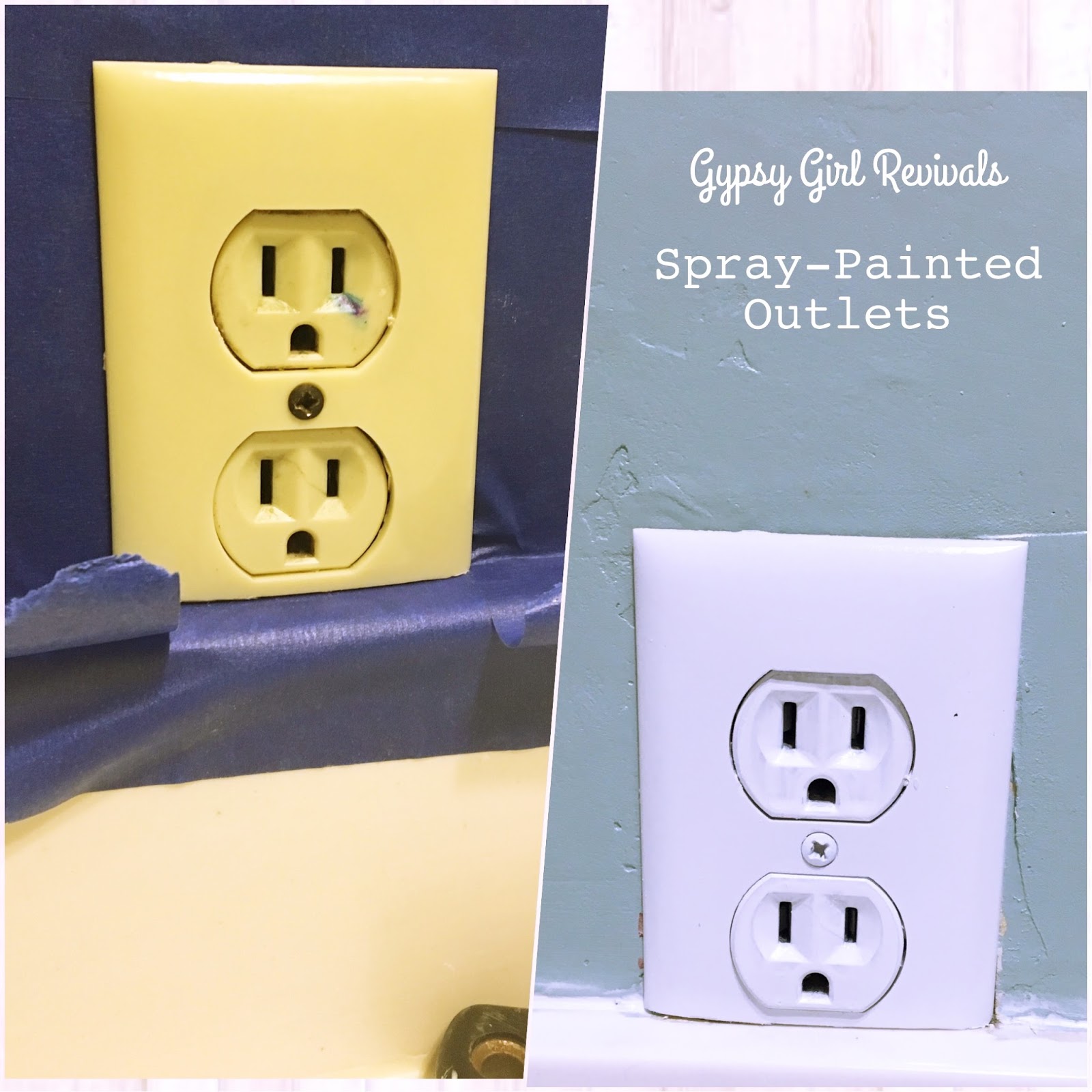 Gypsy Girl Revivals SprayPainted a Dated Electrical Outlet