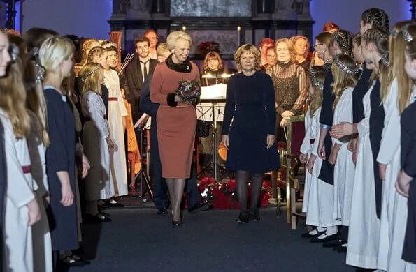 Princess Benedikte attended Copenhagen Girls' Choir's (Sankt Annæ Pigekor) Christmas concert held at Helligåndskirken