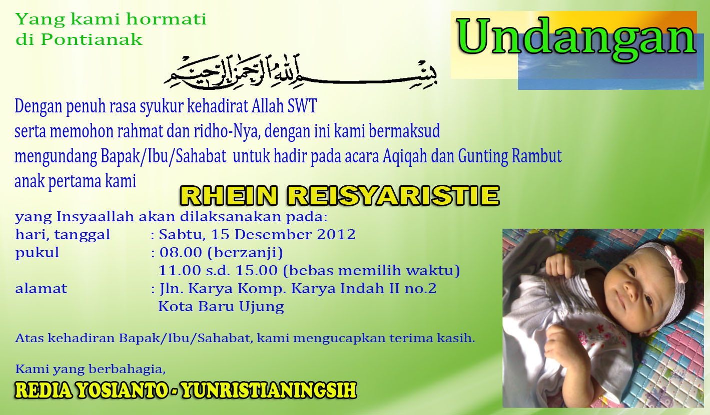 Contoh Surat Undangan Aqiqah 2019 Kumpulan Contoh Surat Dan