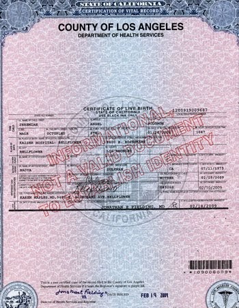 Los Angeles County Birth Certificate |Get Vital Record Birth Certificate | Virtual Birth Certificate