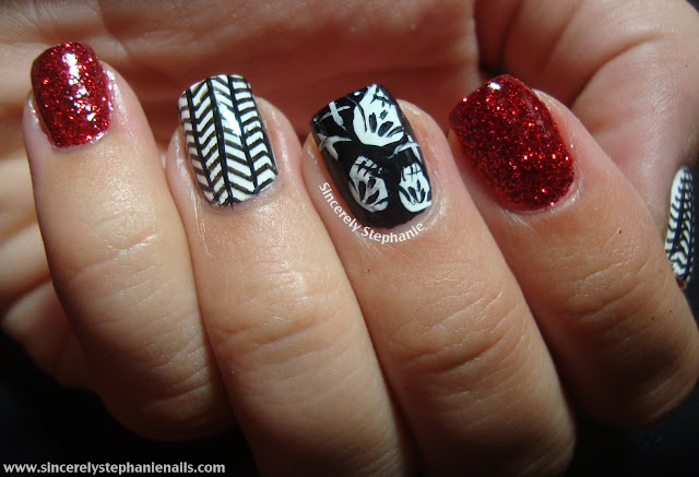 red glitter skulls