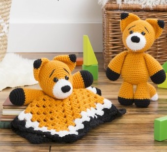 amigurumi baby lovey security blanket fox crochet pattern