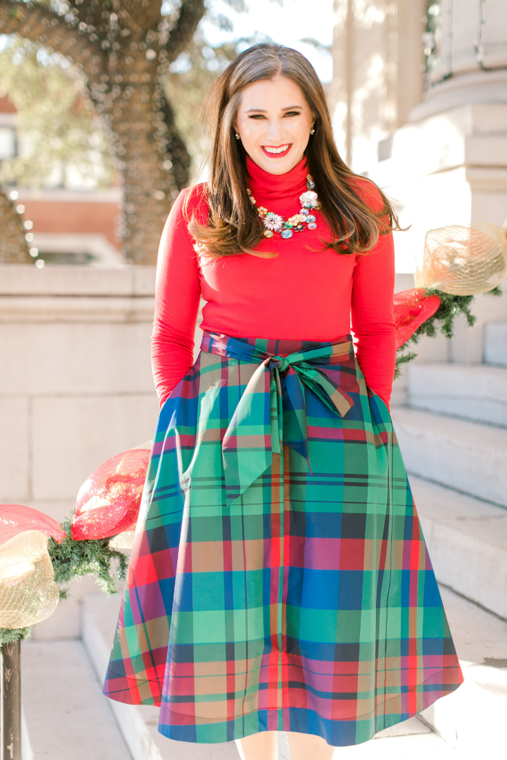 The Perfect Plaid Skirt for the Holidays