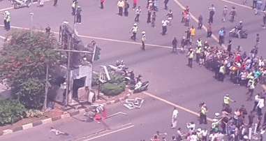 Kronologis Ledakan di Jl. MH Thamrin, Jakarta Pusat Dan Korban Yang Yang Meninggal