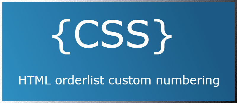custom numbering