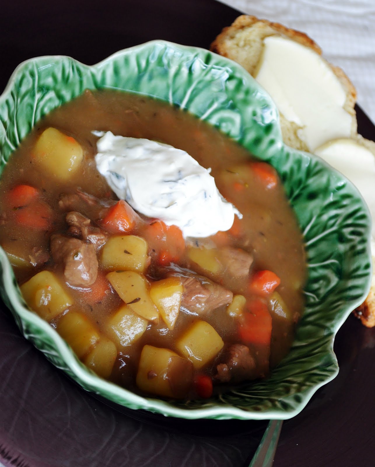Irish Stew With Mint Sour Cream The Kitchen Mccabe