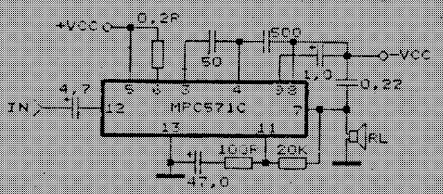 6.5 Watt Amplifier circuit with MPC571C