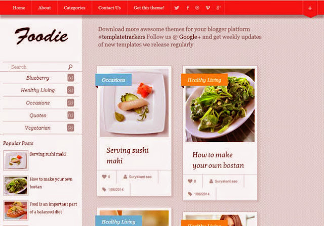 Foodie Blogger Template