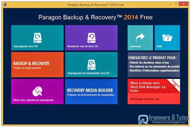  Paragon Backup & Recovery 2014 Free : un logiciel gratuit pour sauvegarder et restaurer votre système d'exploitation
