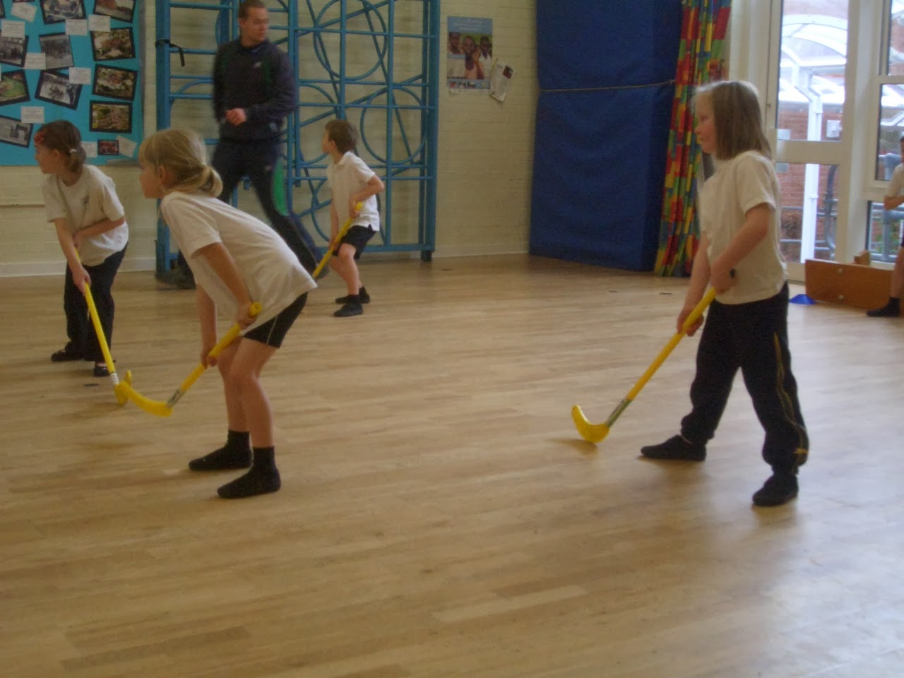 Hitcham's Blog KS1 Children Learning to Play Hockey