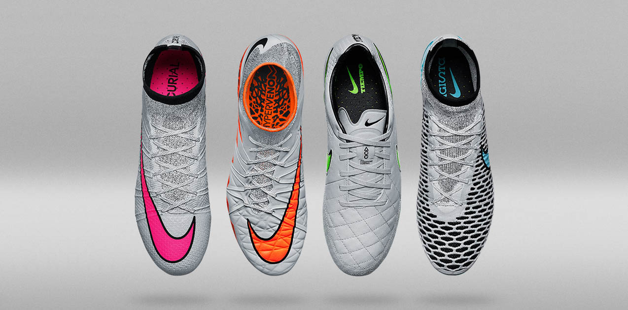 nike silver boots