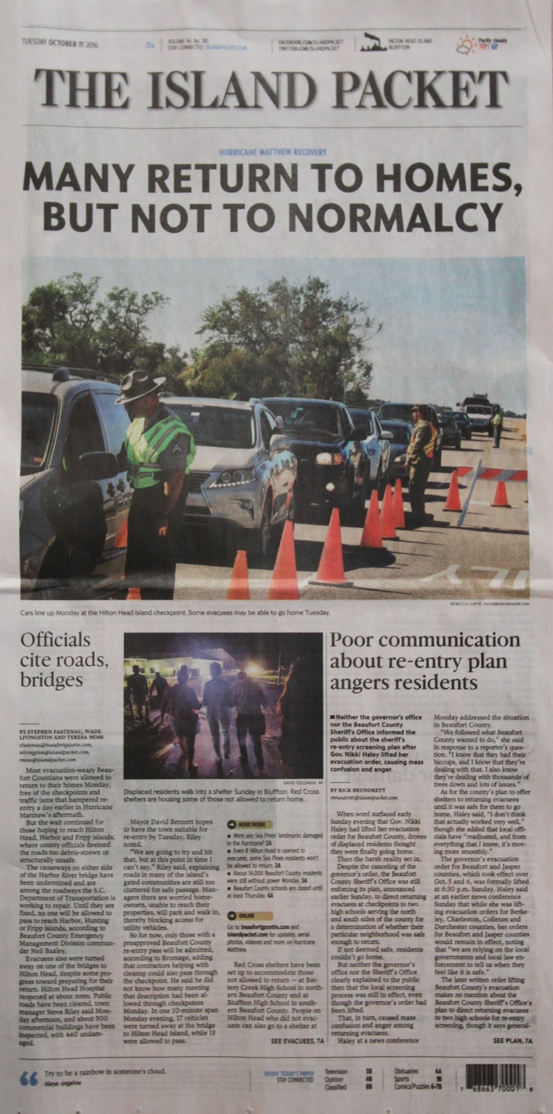 Hurricane Matthew Hits Bears Island in Bluffton South Carolina