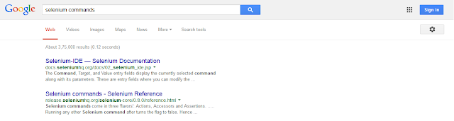 WRITE AUTOMATION COMANDS IN SELENIUM WEBDRIVER USING GENERIC SELENIUM COMMANDS