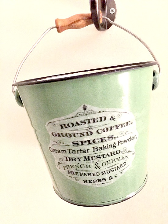 Adding an Image to a Green Ikea Enamelware Pail 