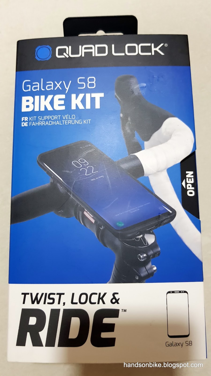 Hands On Bike: Quad Lock Phone Mount - Galaxy S8 Bike Kit