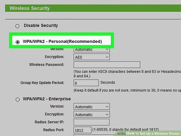 как настроить маршрутизатор на wpa2