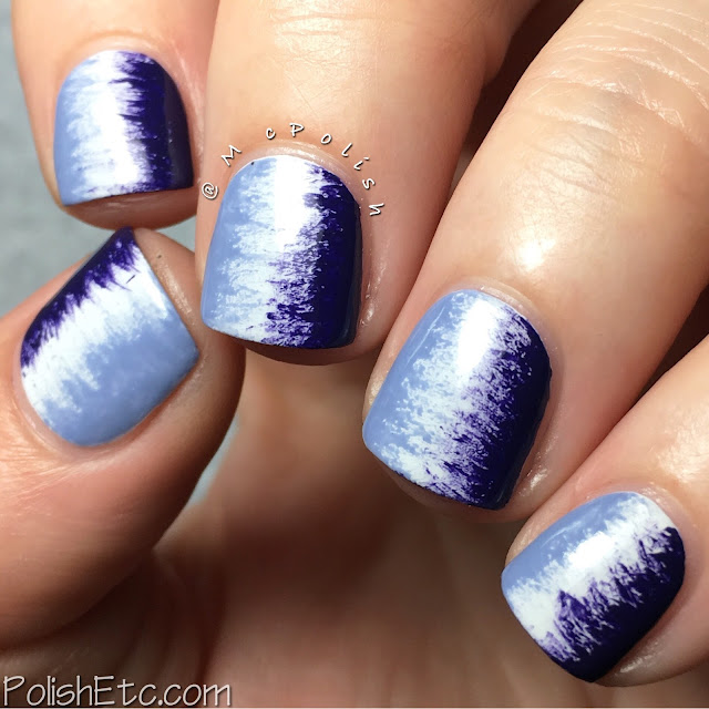 Purple fan brush mani - #31DC2016Weekly - McPolish - P2 Cosmetics