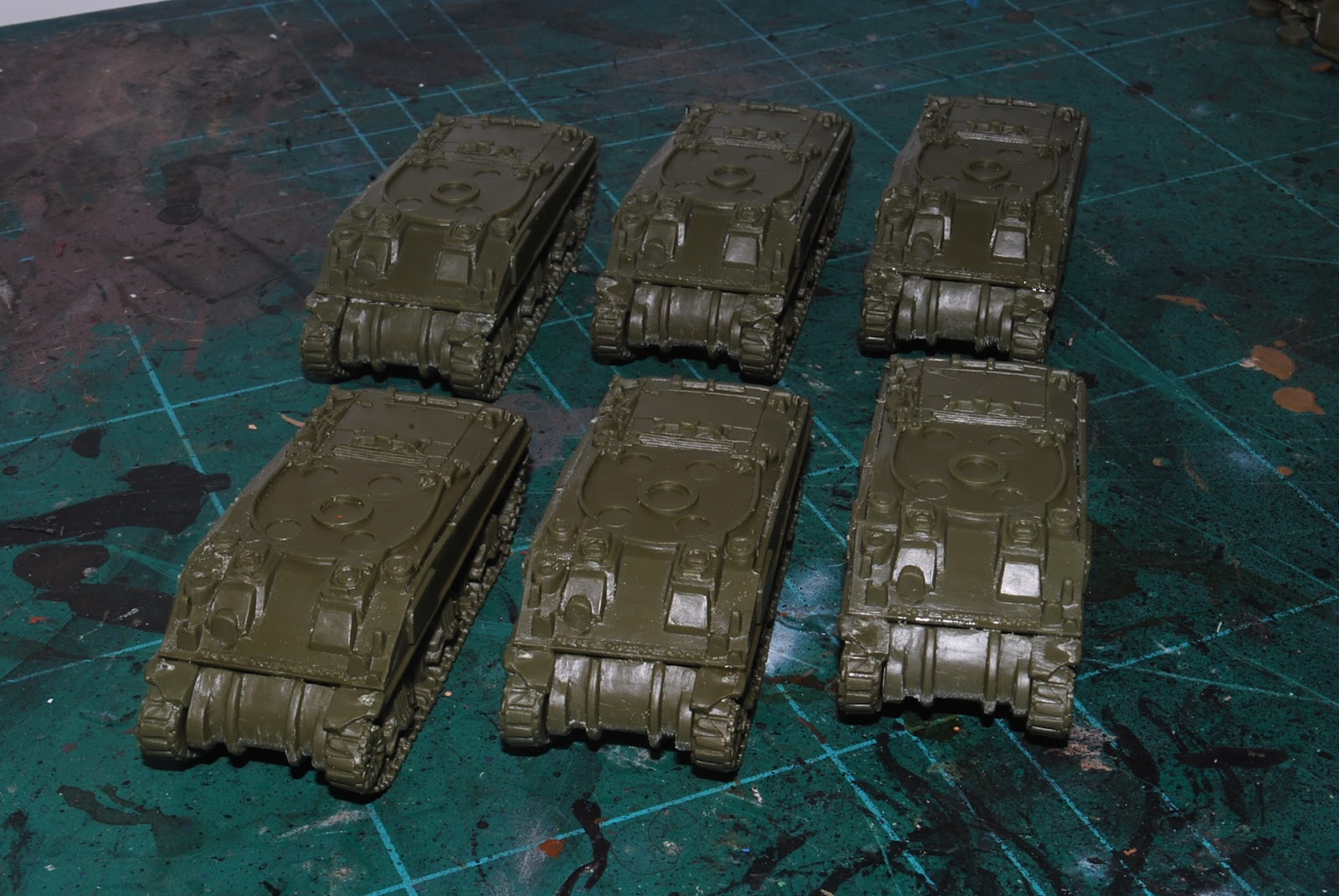 MiniKingdom Flames of War, Open Fire, Sherman fixes.