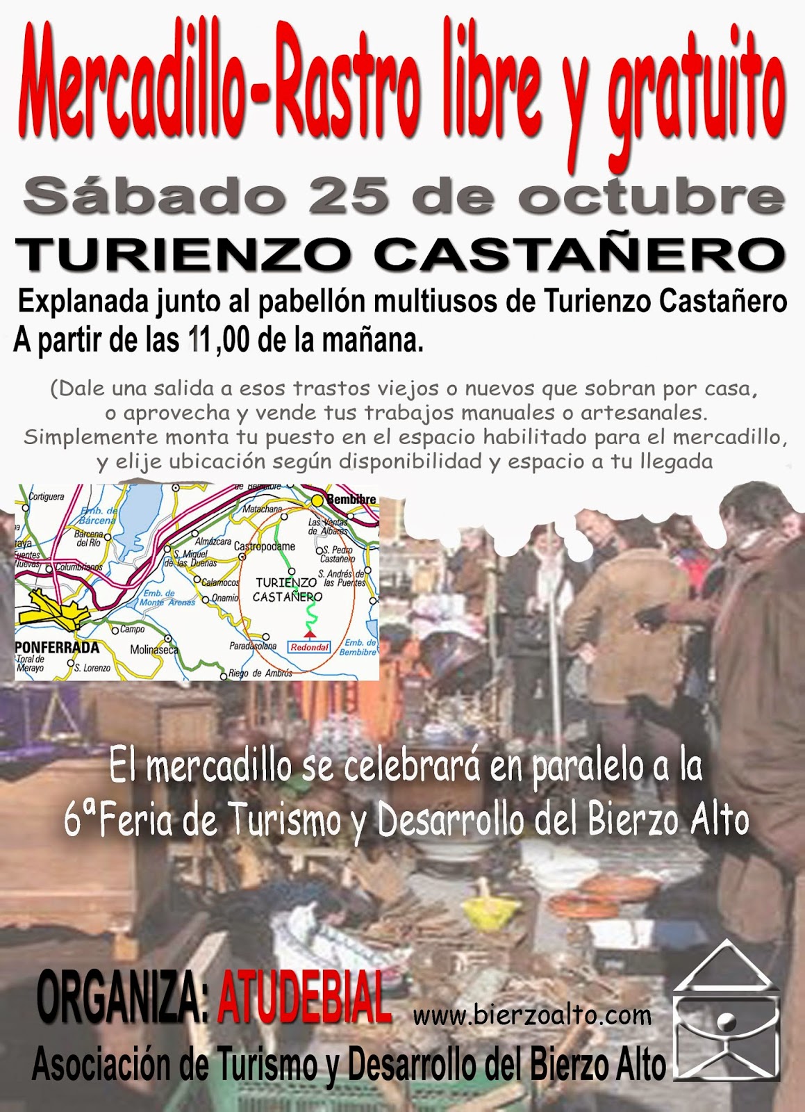 Cartel del Mercadillo de la 6ª Feria de Atudebial 6ª Feria de Atudebial