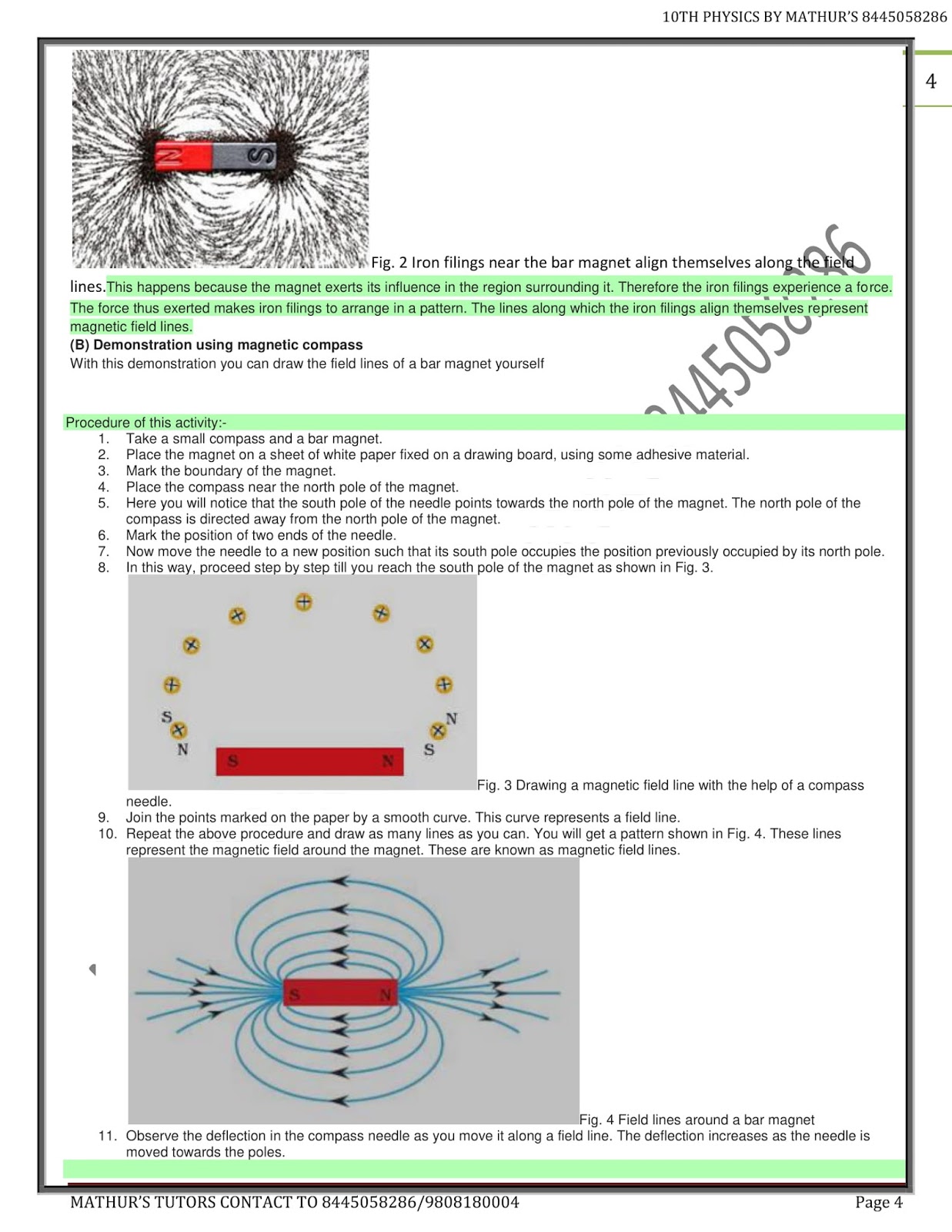 Class 10 Physics Notes EFFECT OF ELECTRIC CURRENT Chapters 13