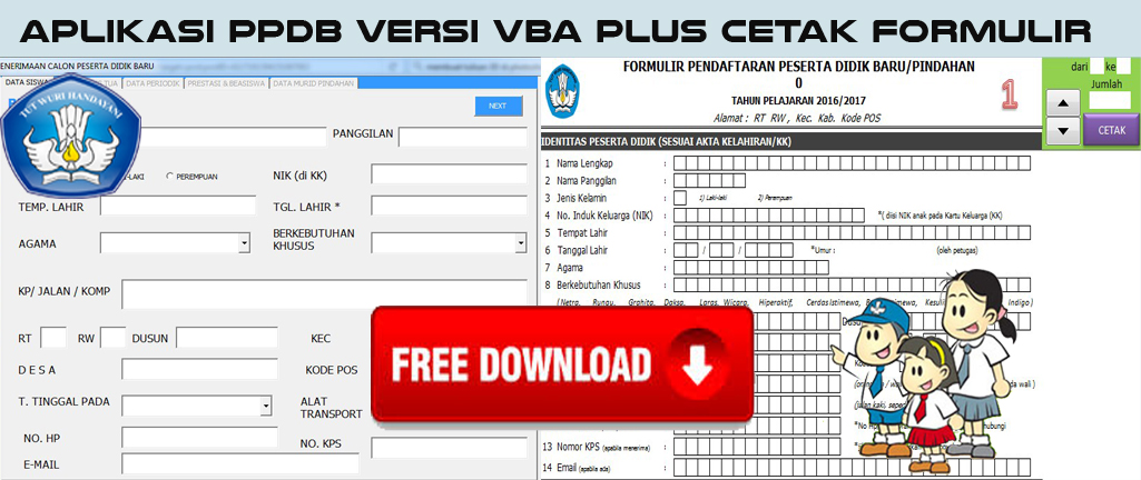 Aplikasi PPDB Terbaru Plus Cetak Formulir Simple dan Mudah