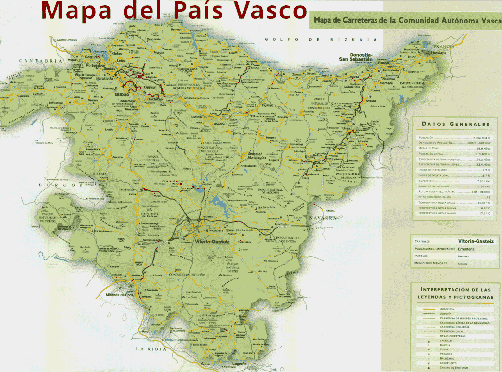 Mapa del País Vasco