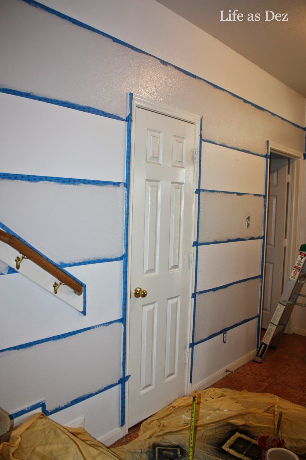Life as Dez How to Paint Stripes on Textured Walls