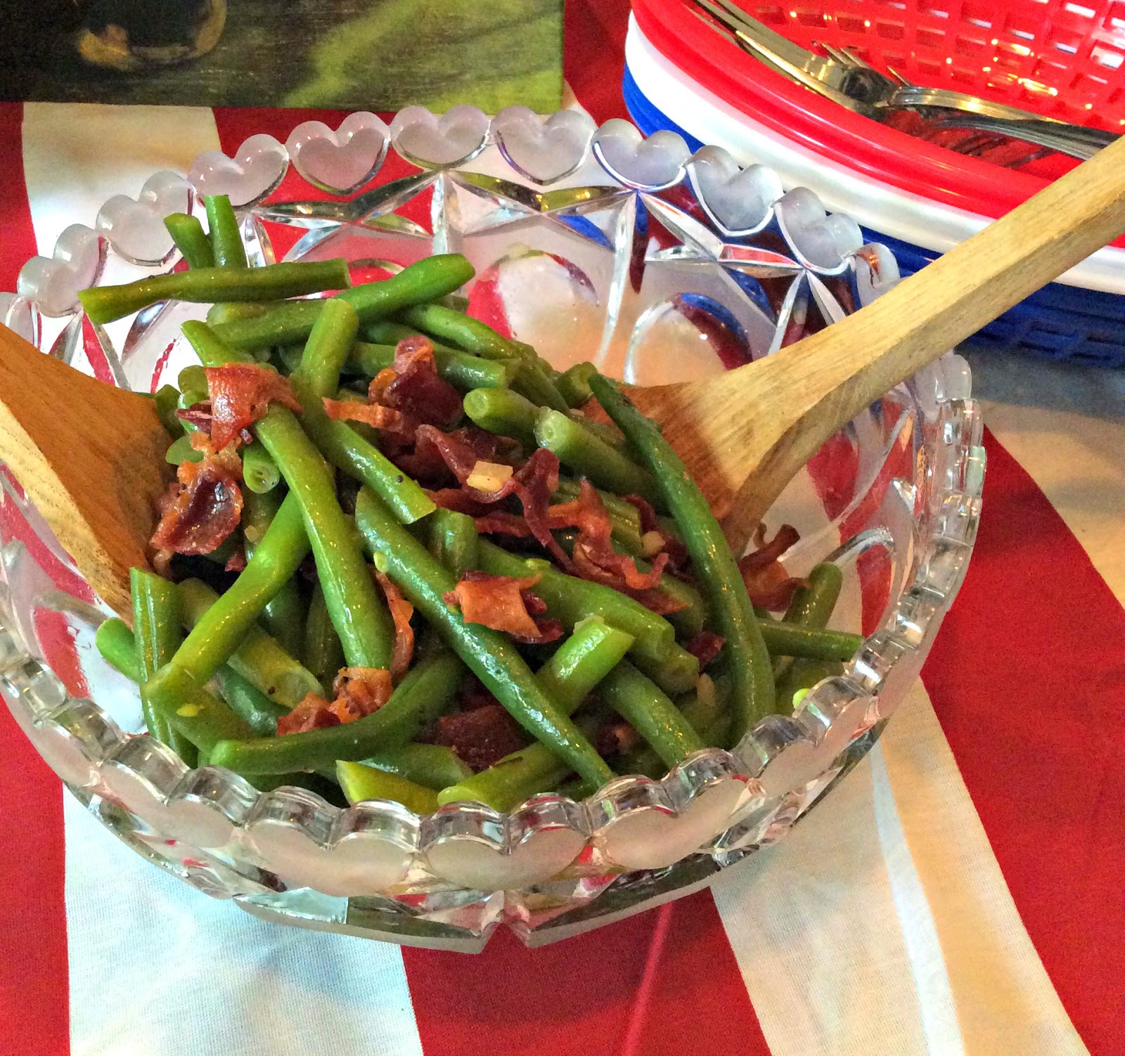Cooking On A Budget Green Bean and Bacon Salad with Vinaigrette
