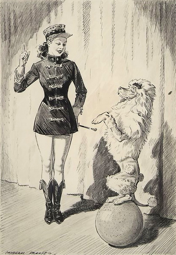 Девушка с собачкой рисунок карандашом