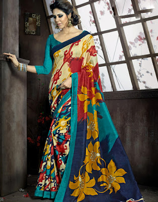 Latest Bhagalpuri Sari Designs