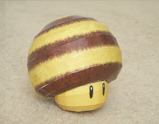 Super Mario Galaxy Bee Mushroom Papercraft | Papercraft Paradise ...